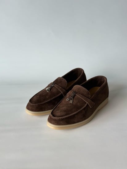 حذاء نسائي فلات لوروبيانا لون بني داكن