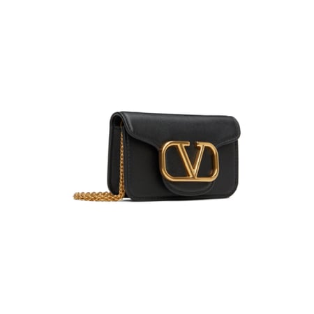 حقيبة نسائية فالانتينو بلاك مع سلسلة ذهبية