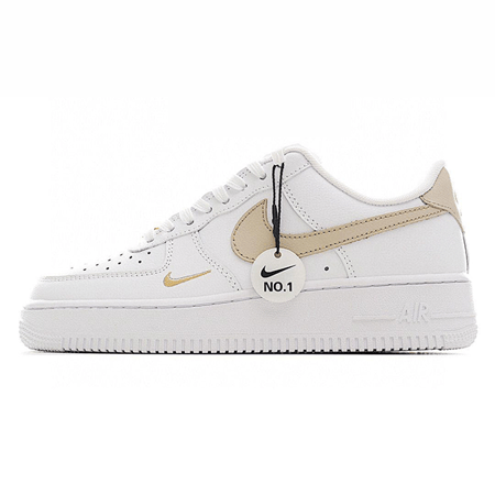 شوز رياضة للجنسين نايكي اير فورس1 ابيض مع بيج