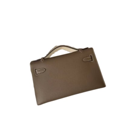 حقيبة يد هيرميس كيلي 20 ميني لون بيج دارك بتفاصيل ذهبية