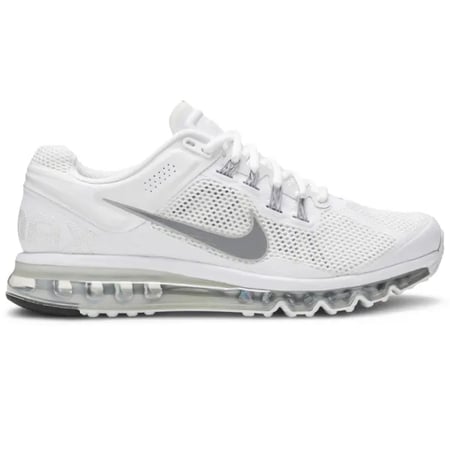 نايكي حذاء ركض ايرماكس 2013 شبكي باللون الأبيض والرمادي