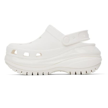كروكس ابيض نسائي mega crush clogs