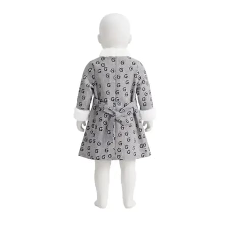 فستان بناتي شتوي غريس كات بياقة فرو