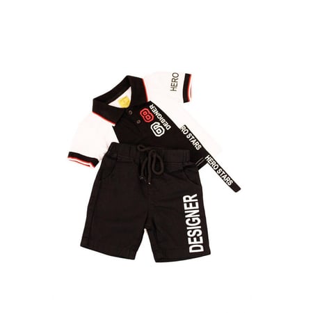 طقم ولادي صيفي قطعتين "هيرو ديزاينر"