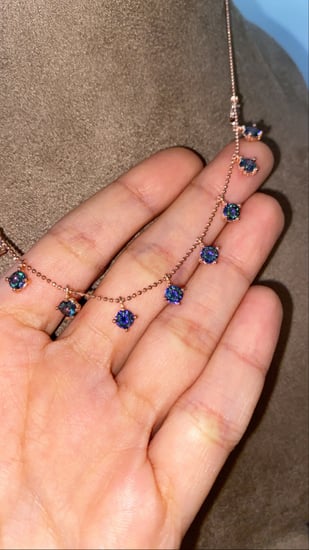 تشوكر Topaz Rose gold - فضة استرلينية عيار 925