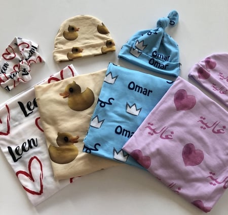 طقم بكج مهاد وقبعه ( مدة تنفيذه خلال شهر)