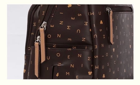 شنطة من ديزني جلد  محفور عليها صورة (ميكي) او( ميني )عملية وفخمة مناسبة للمدرسة او الجامعة او لاحتياجات الاطفال والمواليد