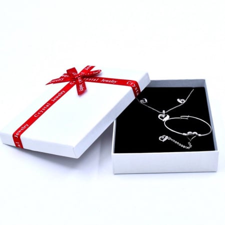 إكسسوار طقم بناتي صغير فضي 5 قطع