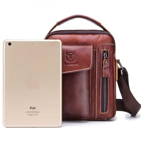 حقيبة كروسبودي للرجال جلد طبيعي للأعمال