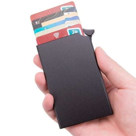 محفظة بطاقات من الألمونيوم مزودة بتقنية RFID ضد السرقة