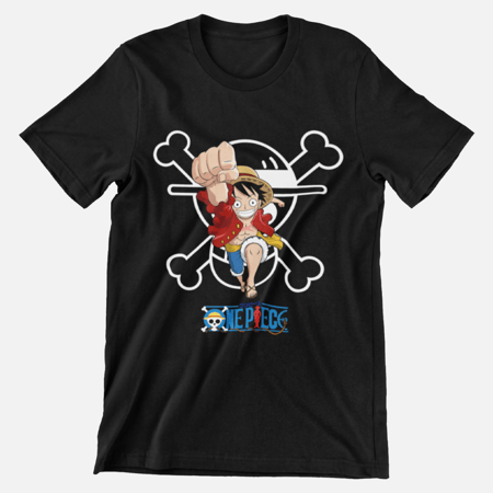 تيشيرت رجالي بتصميم أنمي "لوفي" | One Piece Edition