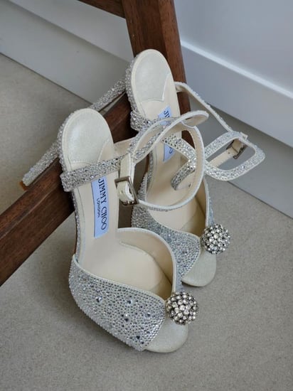 Jimmy Choo Crystal Strap High Heel Sandals