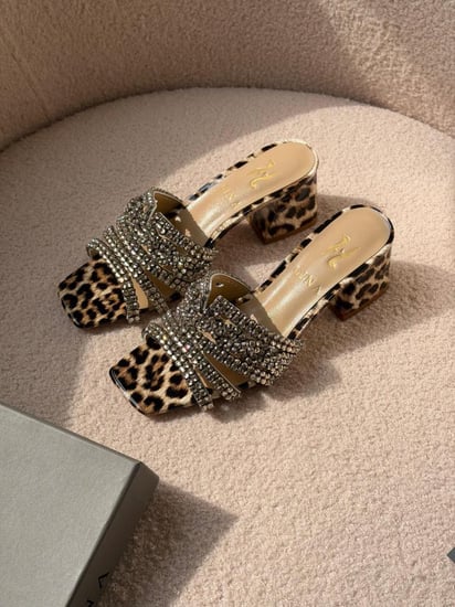 GINA Crystal Mule Heels