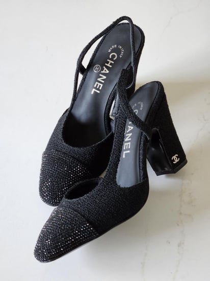 Chanel Slingback Tweed Heels