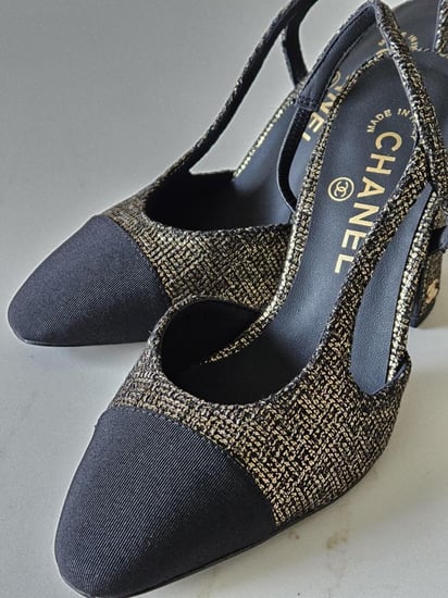 Chanel Slingback Tweed Heels
