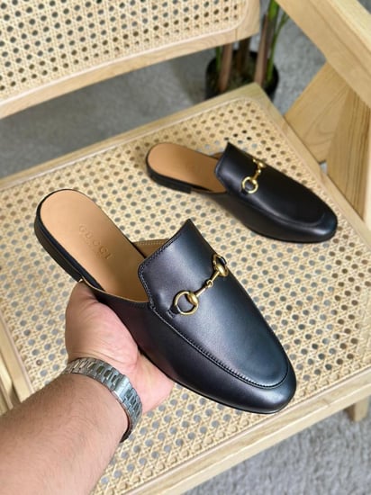 Gucci Horsebit Leather Mules