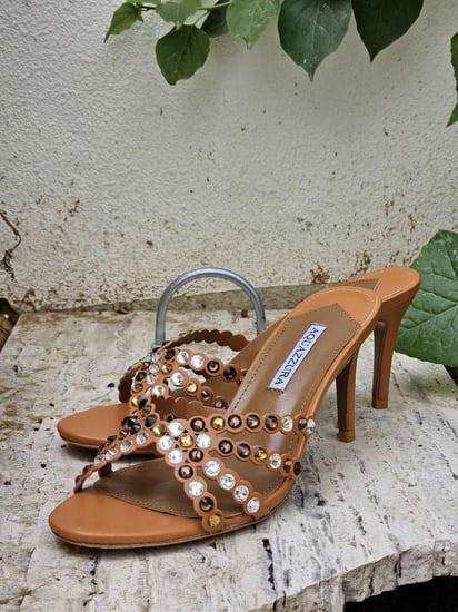 Aquazzura Crystal Embellished Heel