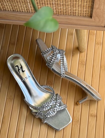 GINA Crystal Heeled Mule
