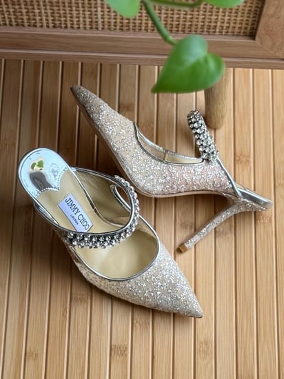 Jimmy Choo Crystal Strap Slingback Heels