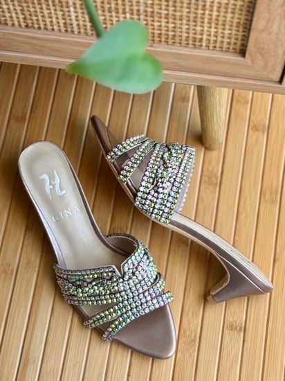 GINA Crystal Heeled Mule