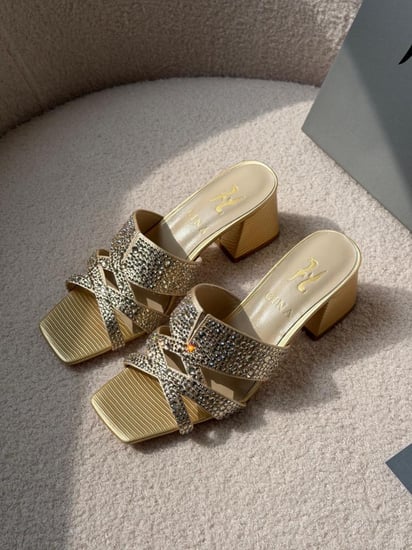 GINA Crystal Bow Heel