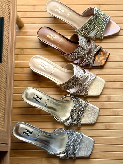 GINA Crystal Heeled Mule