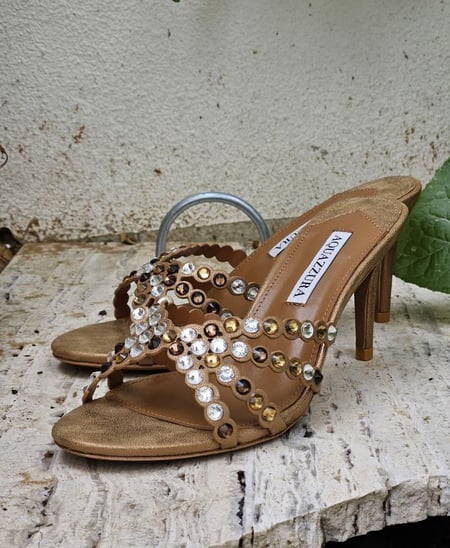 Aquazzura Crystal Embellished Heel