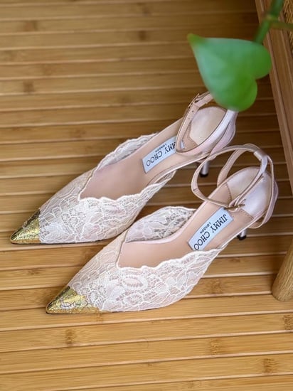 Jimmy Choo Lace Pointed Heels