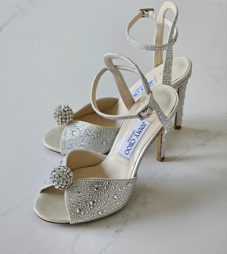 Jimmy Choo Crystal Strap High Heel Sandals