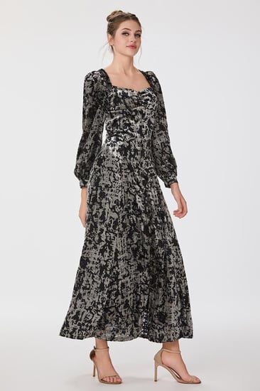 فستان طبع مخمل