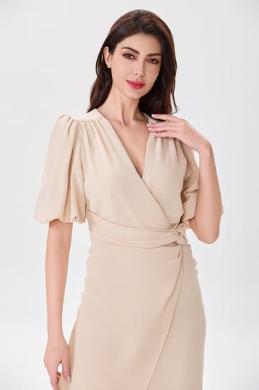 فستان كريب بيج بقصة كلاسيكية