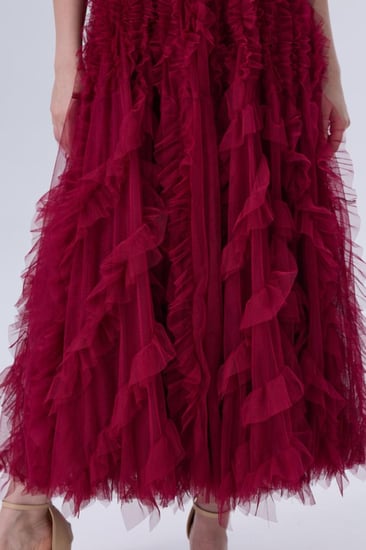 فستان عنابي