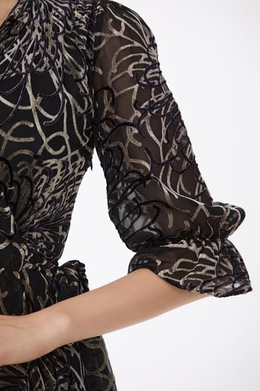 فستان طبع مخمل