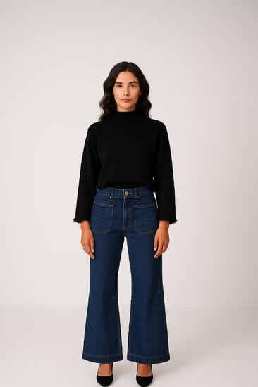 بنطلون جينز بجيوب امامية