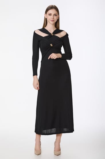 فستان كريب استريتش