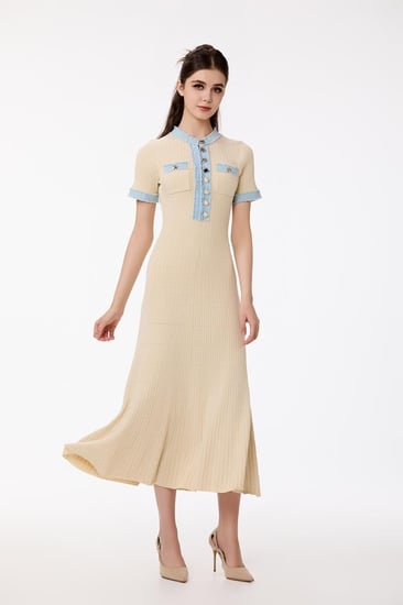 فستان صوف استرتش