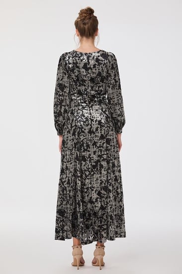 فستان طبع مخمل