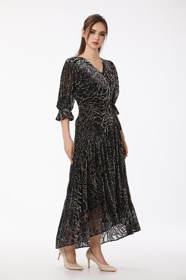 فستان طبع مخمل