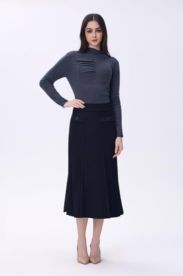 بلوزه رصاصي غامق