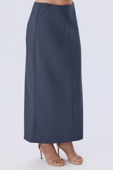 تنورة رصاصي غامق