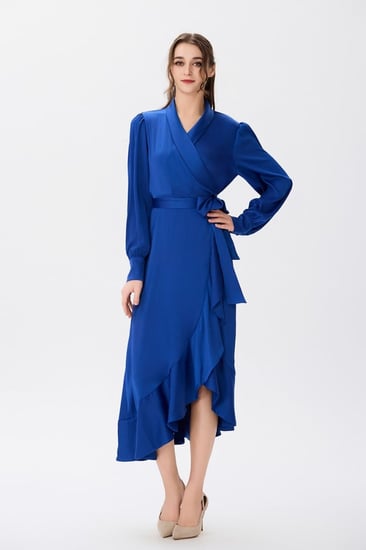 فستان شيفون أزرق ملكي