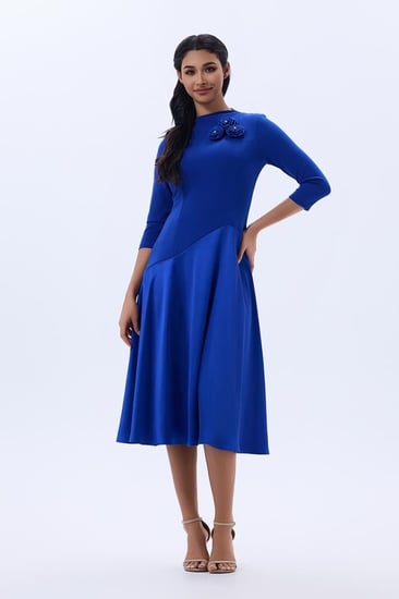 فستان ازرق كريب و ستان