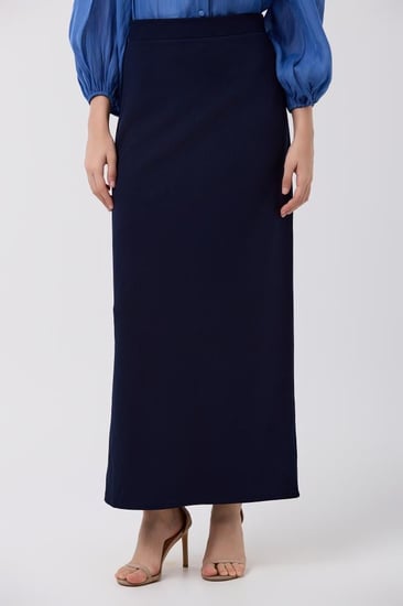 تنورة كريب استرتش كحلي