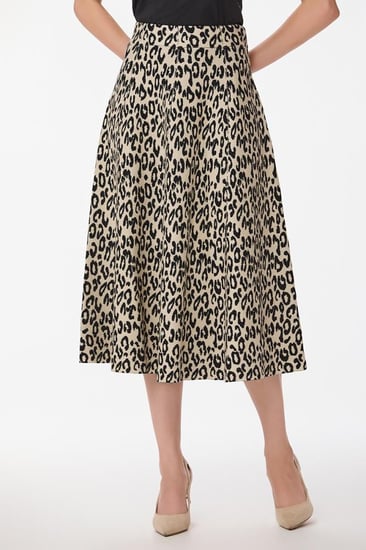 تنورة استريتش بنقشة الفهد