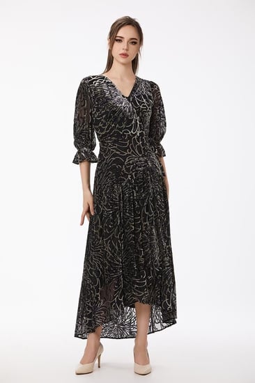 فستان طبع مخمل