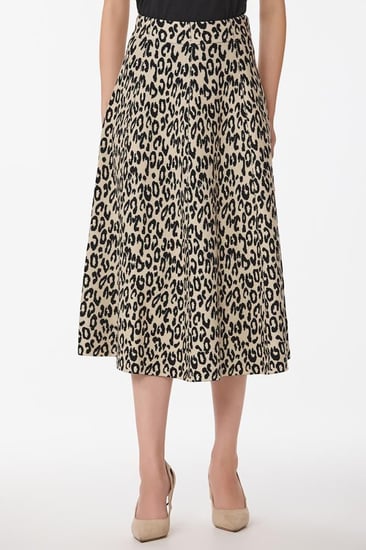 تنورة استريتش بنقشة الفهد