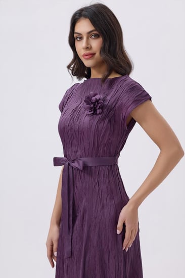 فستان ماكسي بلون بنفسجي أنيق