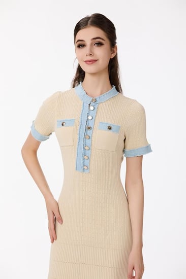 فستان صوف استرتش