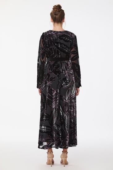 فستان طبع مخمل