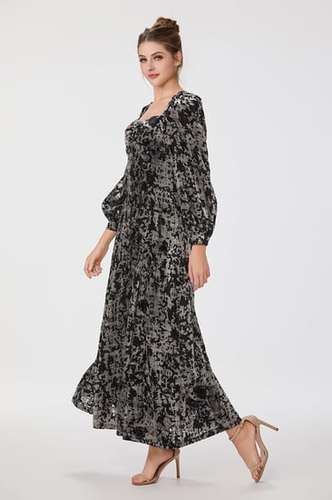 فستان طبع مخمل